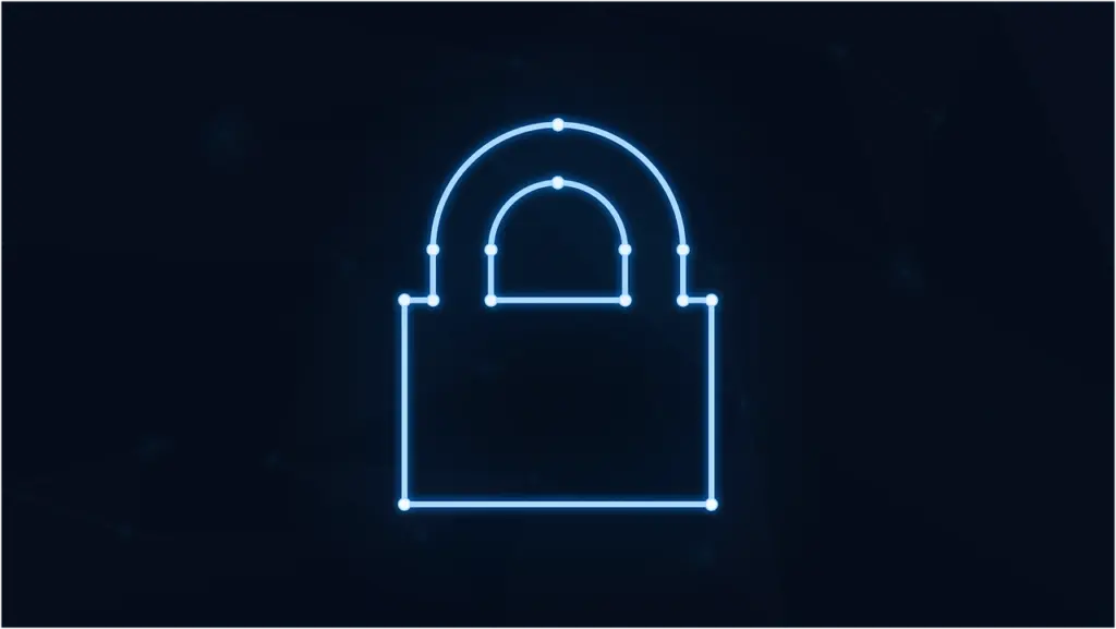 Free padlock neon cybersecurity vector