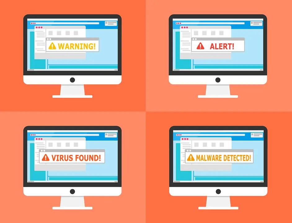 Free warning alert detected vector